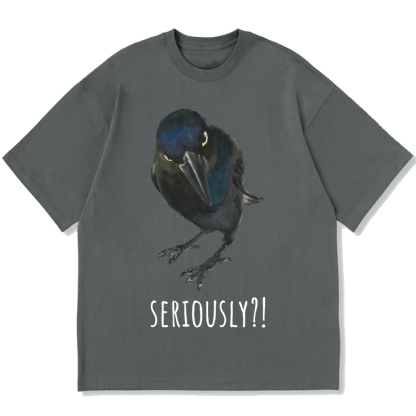 Raven's Question Cotton casual T-shirt