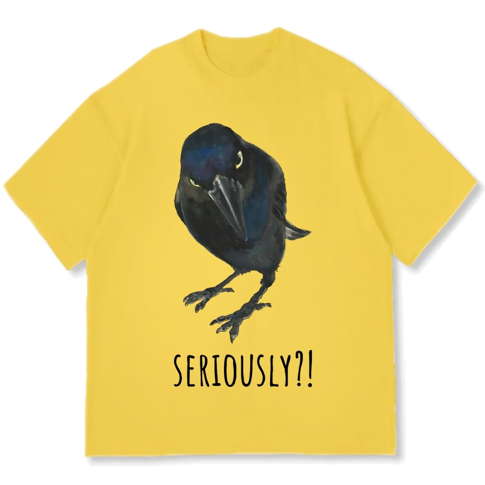 Raven's Question Cotton casual T-shirt