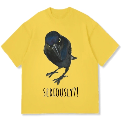 Raven's Question Cotton casual T-shirt