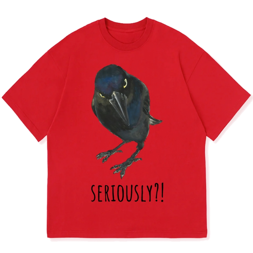 Raven's Question Cotton casual T-shirt