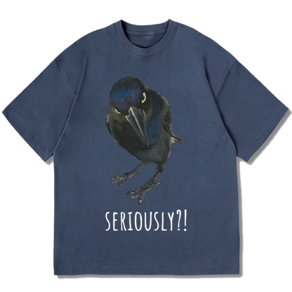 Raven's Question Cotton casual T-shirt