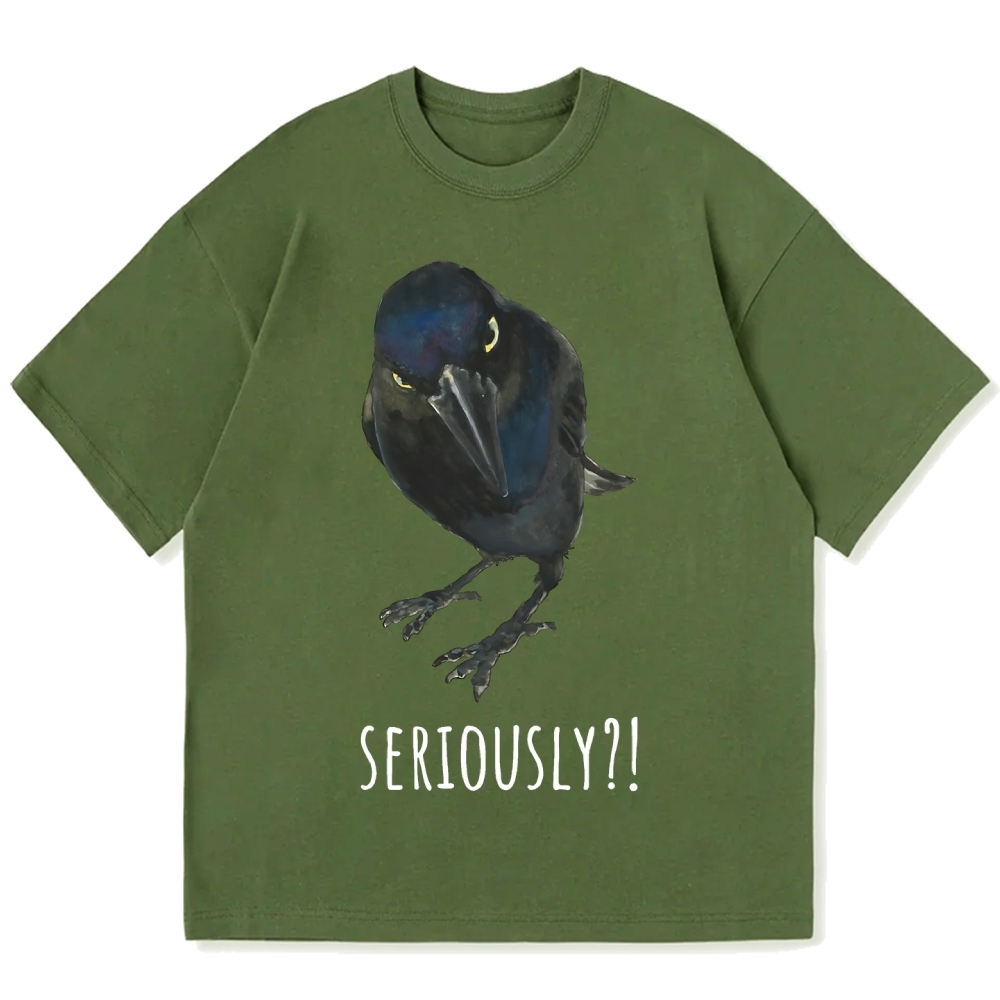 Raven's Question Cotton casual T-shirt