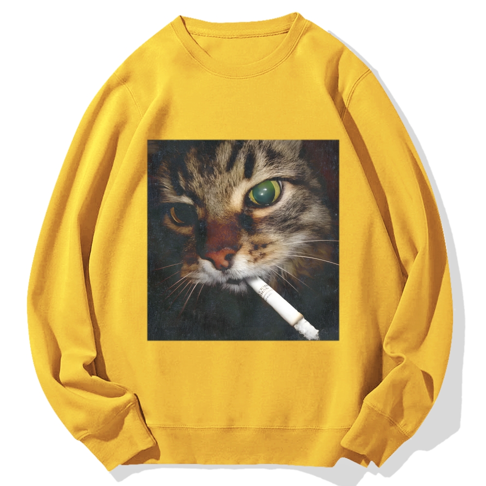 Cat Cotton Sweatshirt