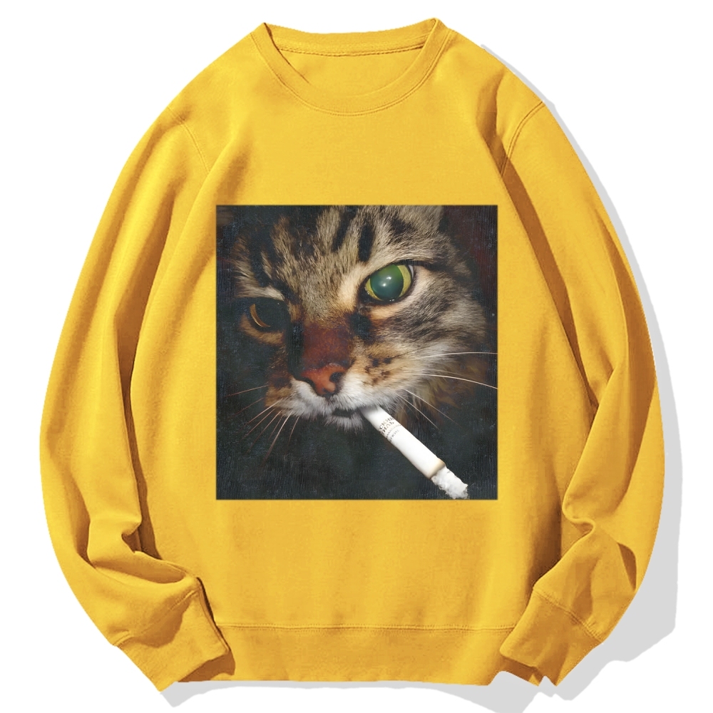 Cat Cotton Sweatshirt