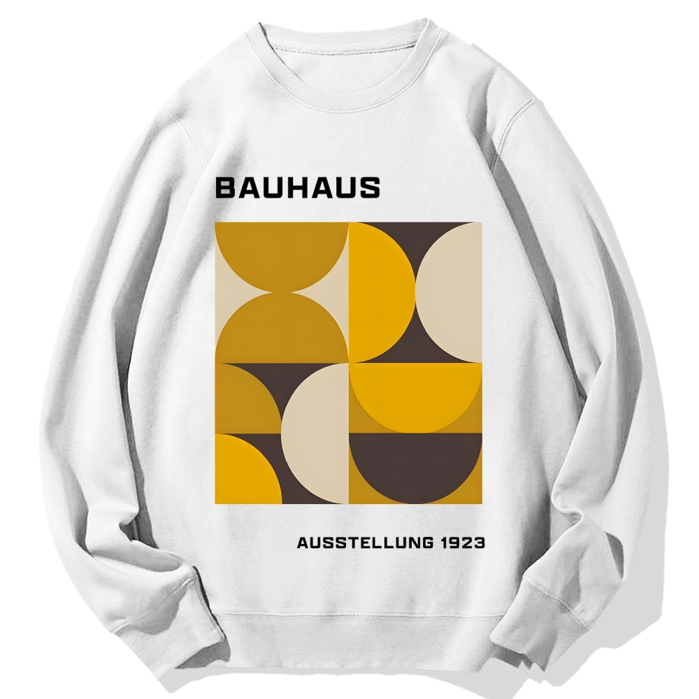 Bauhaus Geometric Printed Cotton Sweatshirt