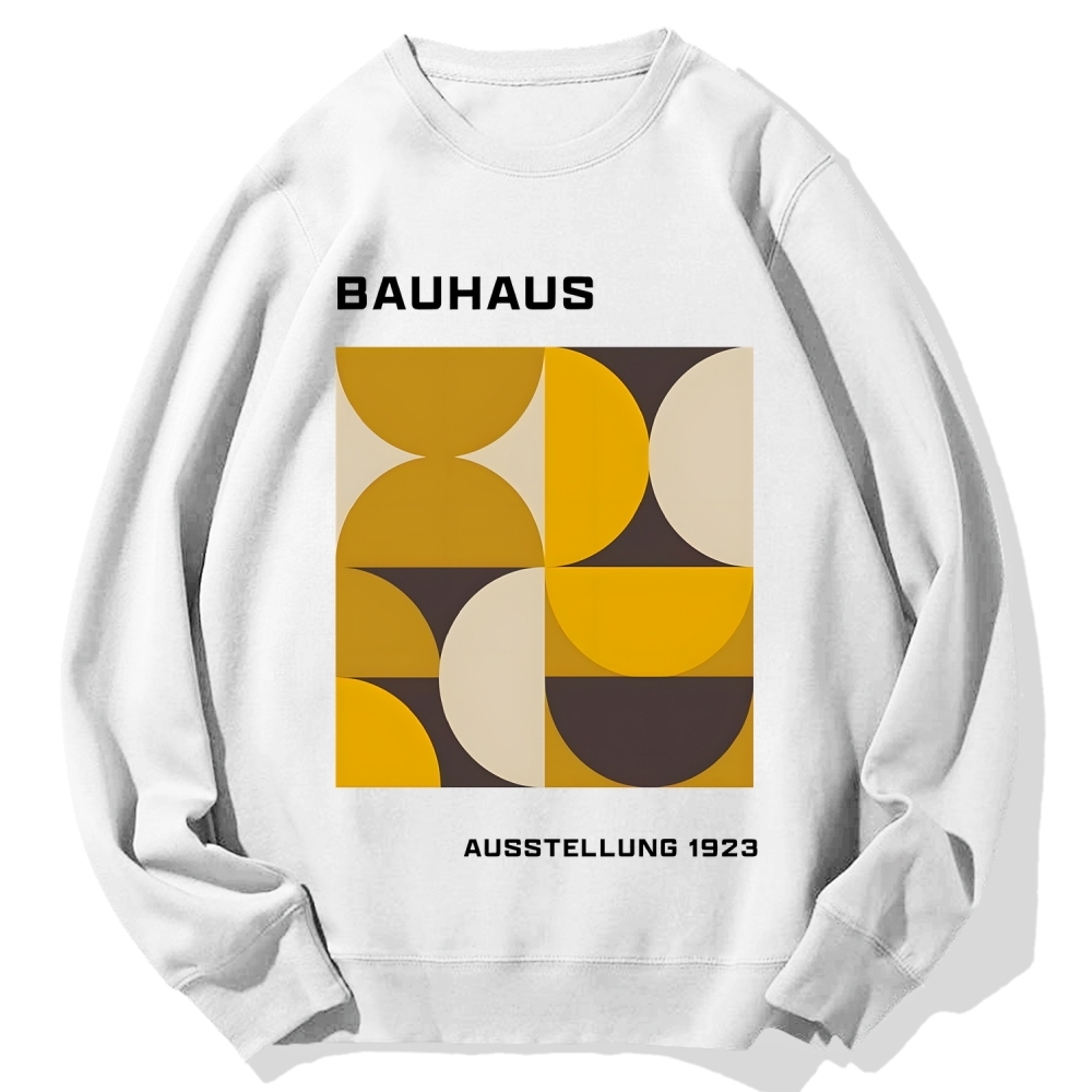 Bauhaus Geometric Printed Cotton Sweatshirt
