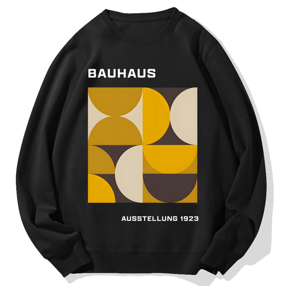 Bauhaus Geometric Printed Cotton Sweatshirt