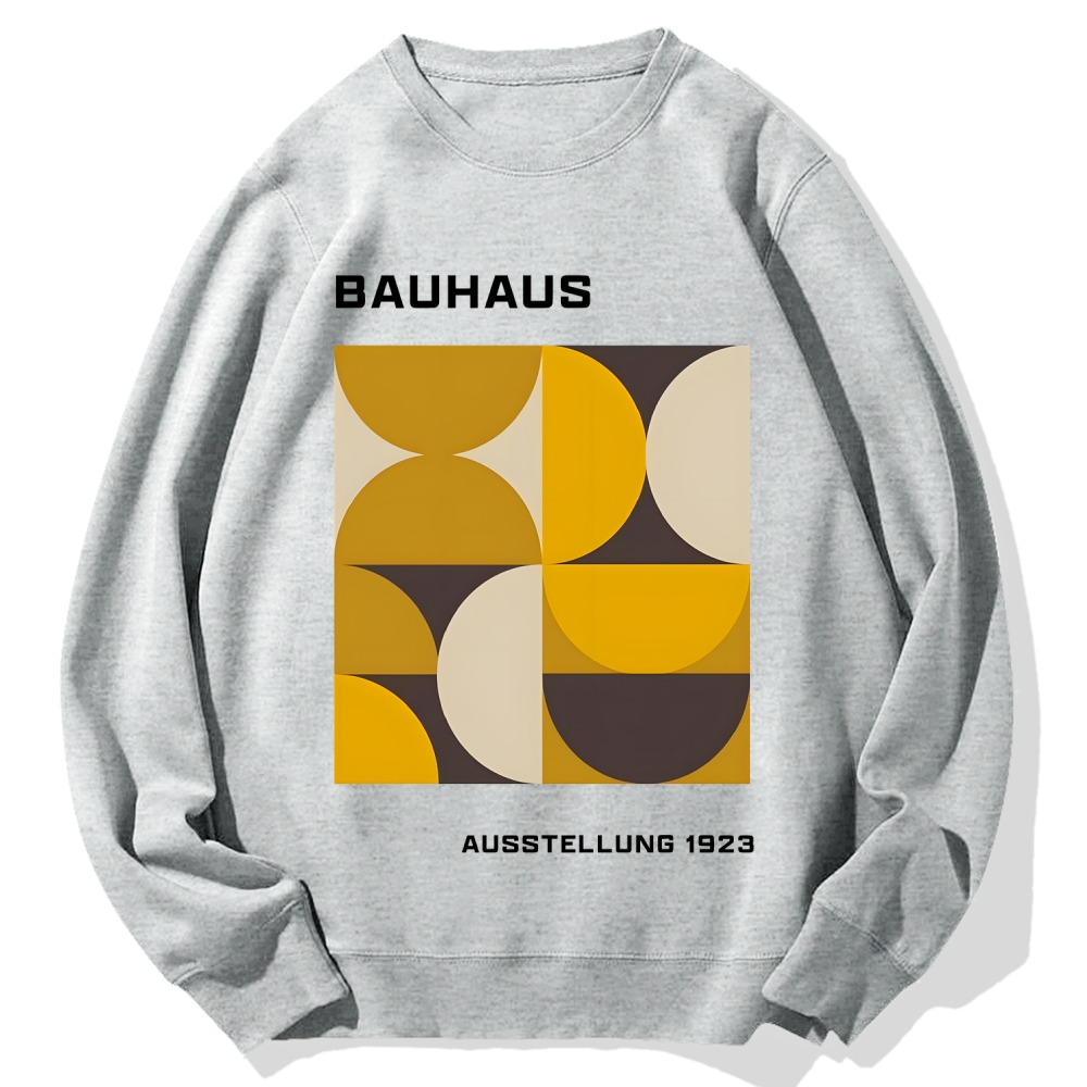 Bauhaus Geometric Printed Cotton Sweatshirt
