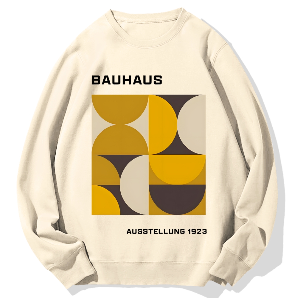 Bauhaus Geometric Printed Cotton Sweatshirt