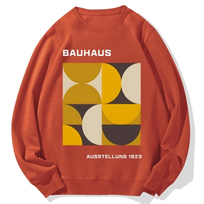 Bauhaus Geometric Printed Cotton Sweatshirt