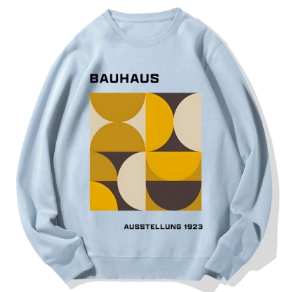 Bauhaus Geometric Printed Cotton Sweatshirt