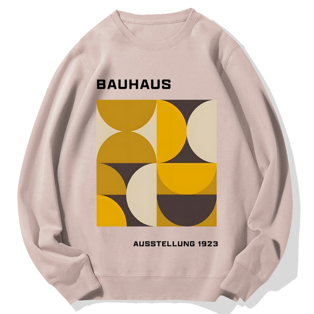 Bauhaus Geometric Printed Cotton Sweatshirt