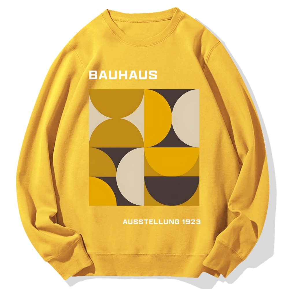 Bauhaus Geometric Printed Cotton Sweatshirt