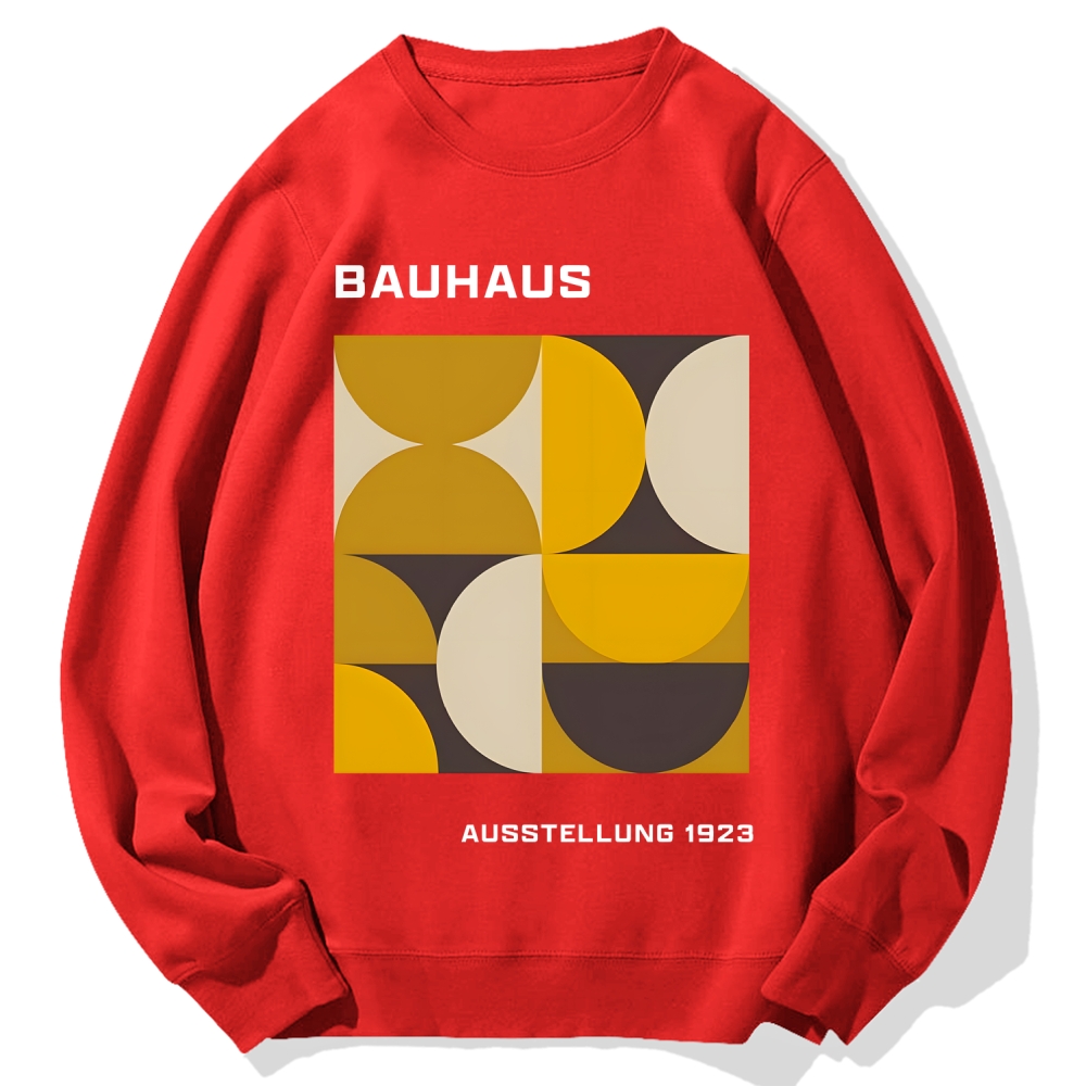 Bauhaus Geometric Printed Cotton Sweatshirt