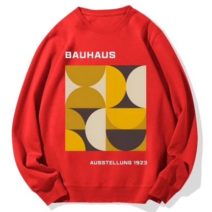 Bauhaus Geometric Printed Cotton Sweatshirt