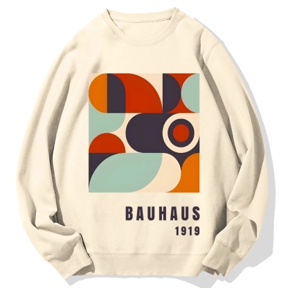 Bauhaus Geometric Printed Cotton Sweatshirt