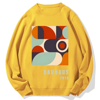 Bauhaus Geometric Printed Cotton Sweatshirt