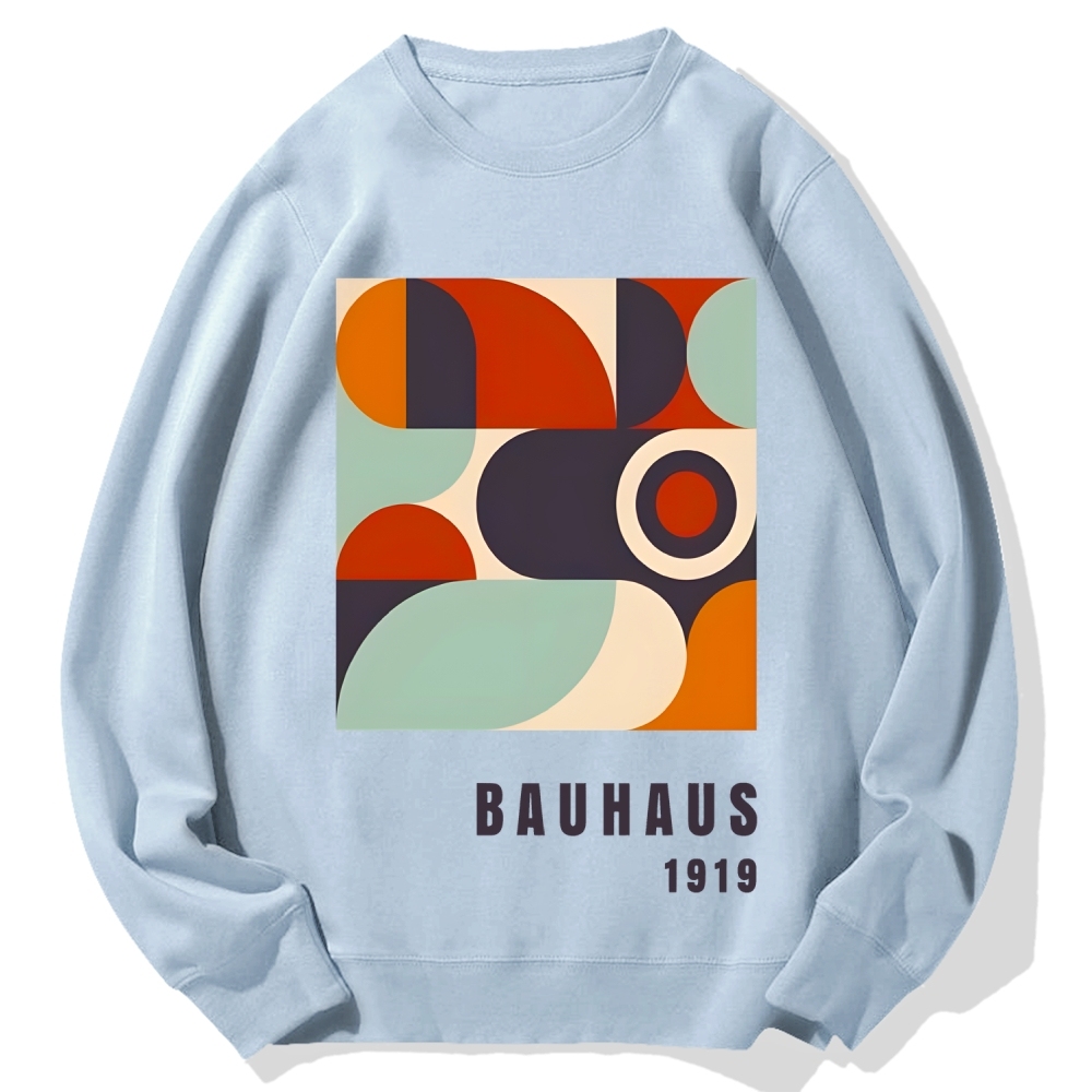 Bauhaus Geometric Printed Cotton Sweatshirt