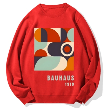 Bauhaus Geometric Printed Cotton Sweatshirt