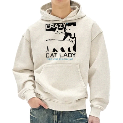 Crazy Cat Lady Vintage Washed Hoodie