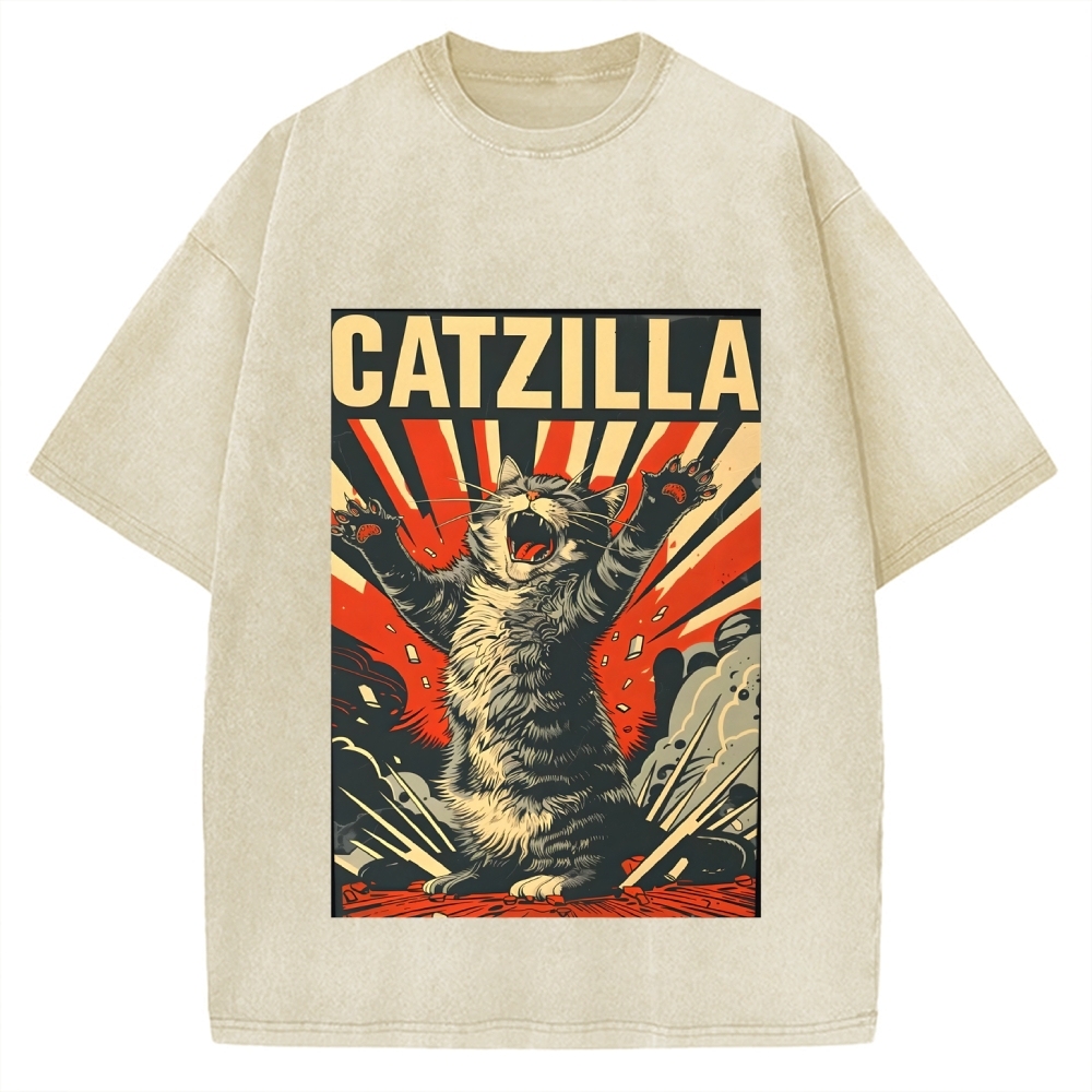 Catzilla Vintage Washed T-shirt