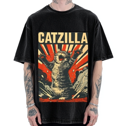 Catzilla Vintage Washed T-shirt