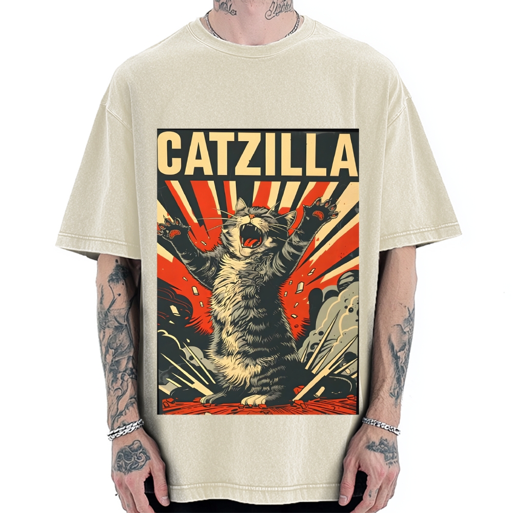 Catzilla Vintage Washed T-shirt