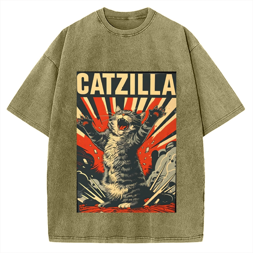 Catzilla Vintage Washed T-shirt