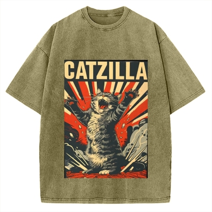 Catzilla Vintage Washed T-shirt