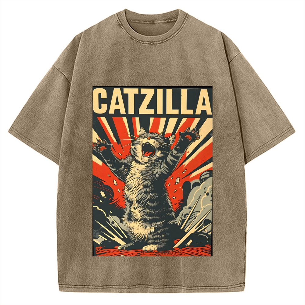 Catzilla Vintage Washed T-shirt