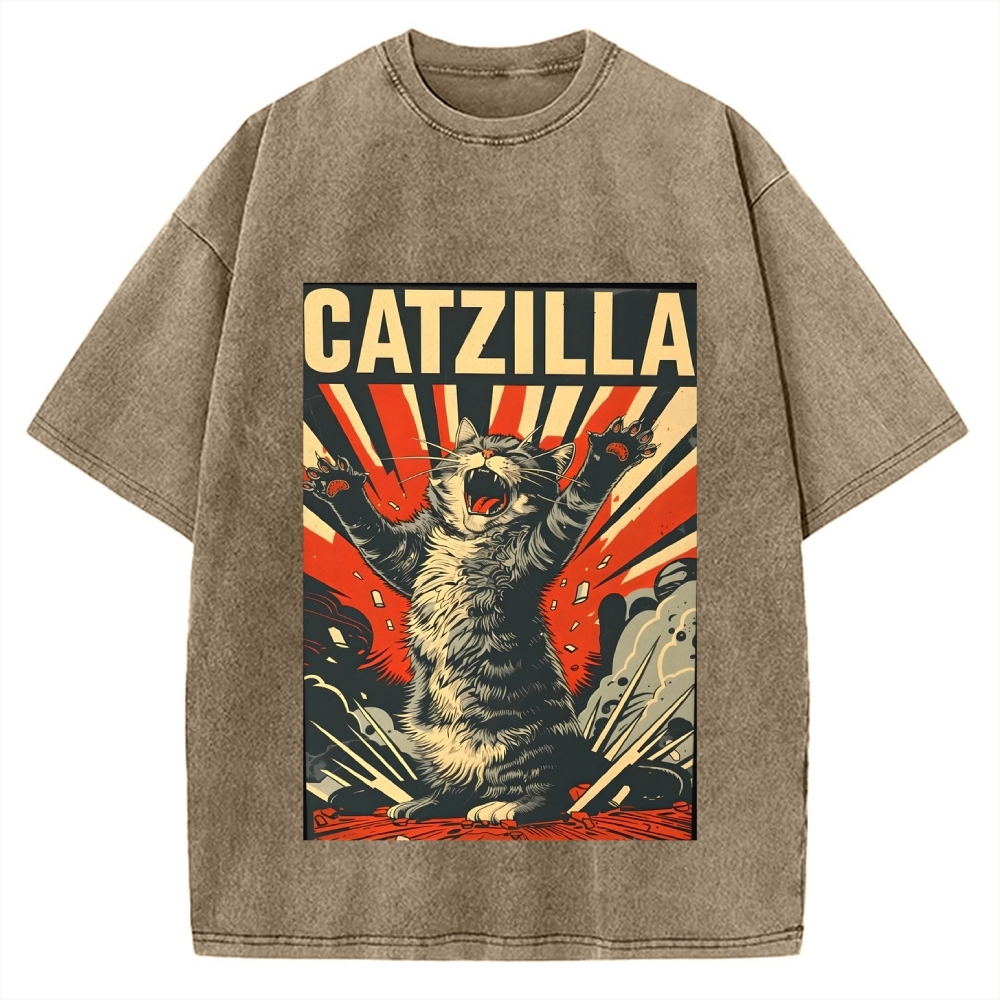 Catzilla Vintage Washed T-shirt
