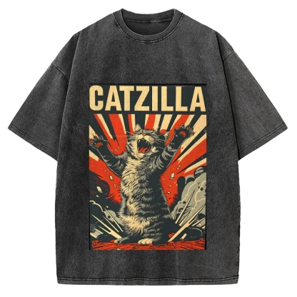Catzilla Vintage Washed T-shirt