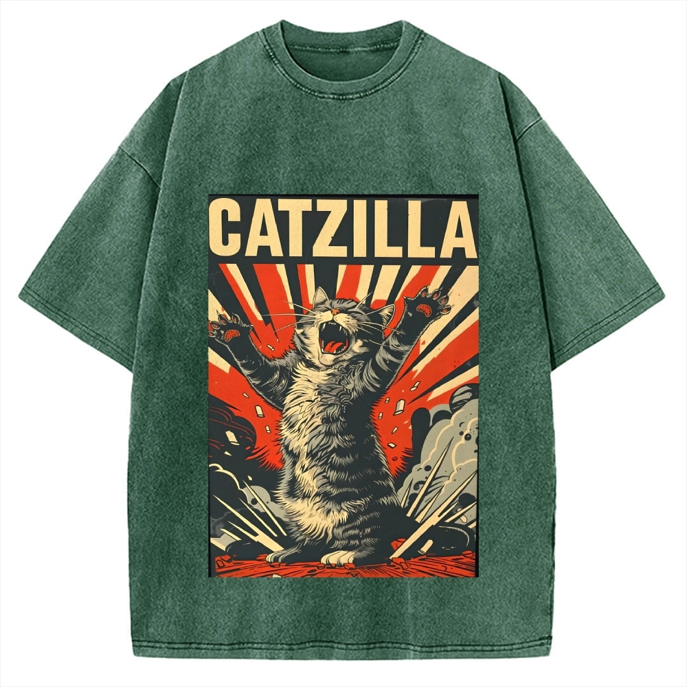 Catzilla Vintage Washed T-shirt