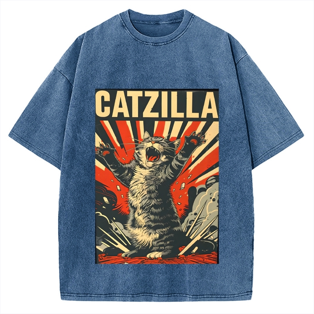 Catzilla Vintage Washed T-shirt