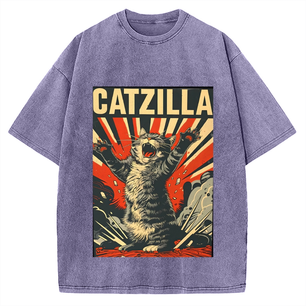 Catzilla Vintage Washed T-shirt