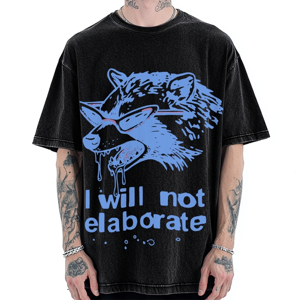 I will not elaborate Opossum Vintage Washed T-shirt