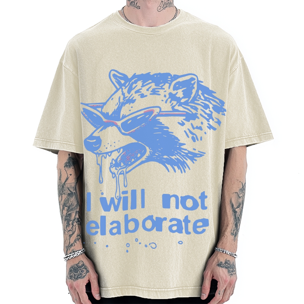 I will not elaborate Opossum Vintage Washed T-shirt