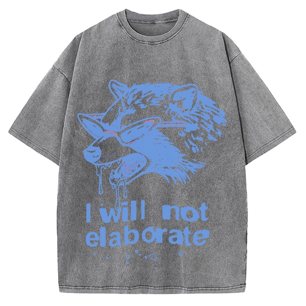 I will not elaborate Opossum Vintage Washed T-shirt