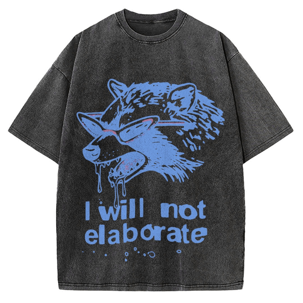 I will not elaborate Opossum Vintage Washed T-shirt