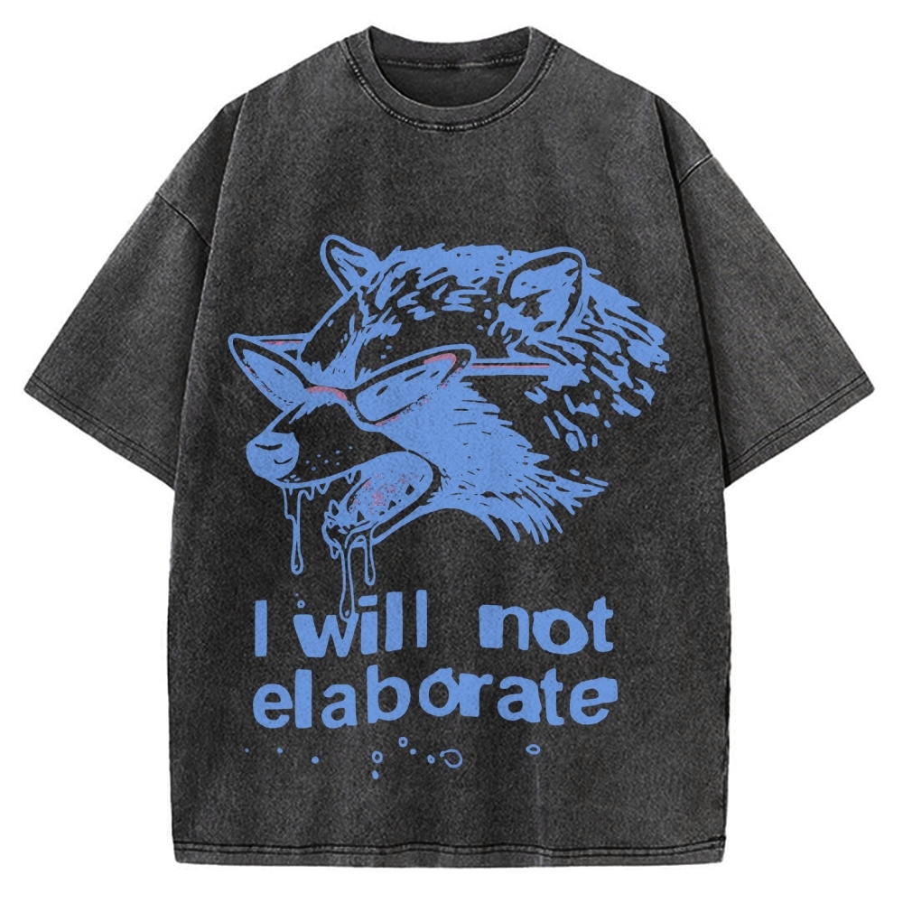 I will not elaborate Opossum Vintage Washed T-shirt