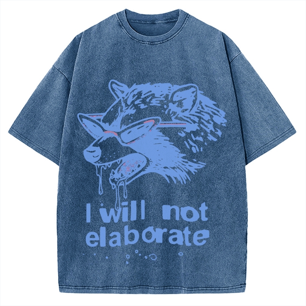 I will not elaborate Opossum Vintage Washed T-shirt