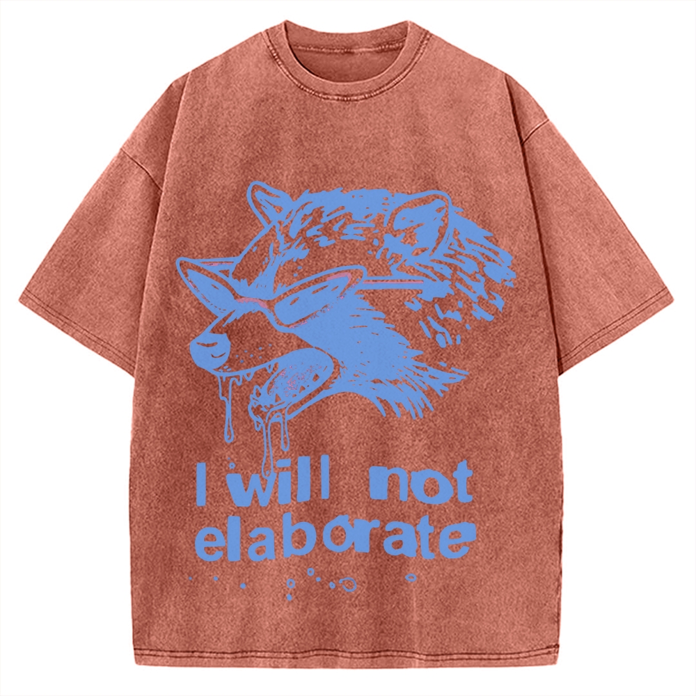 I will not elaborate Opossum Vintage Washed T-shirt