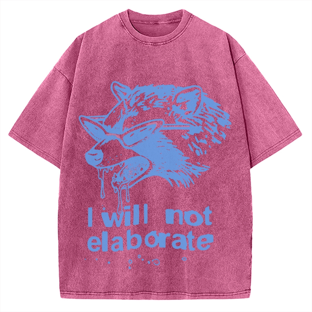 I will not elaborate Opossum Vintage Washed T-shirt
