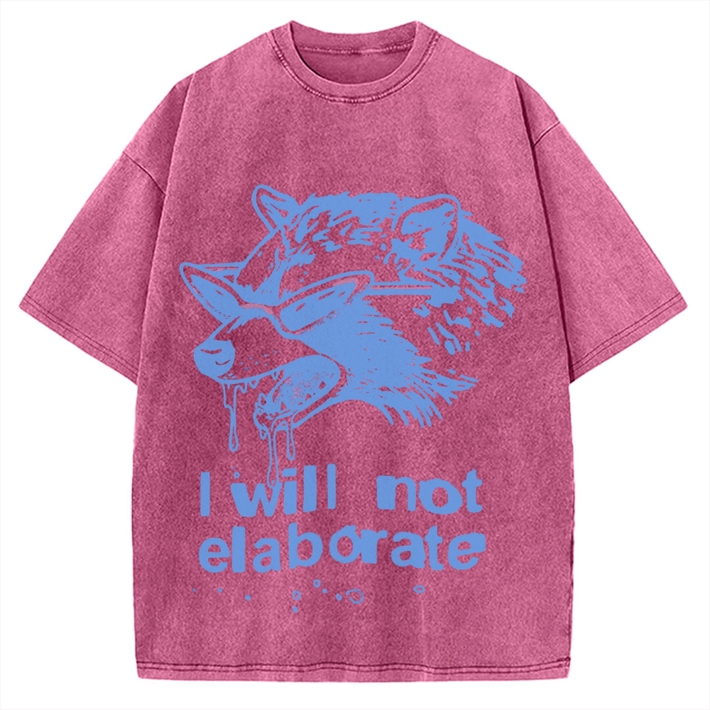 I will not elaborate Opossum Vintage Washed T-shirt