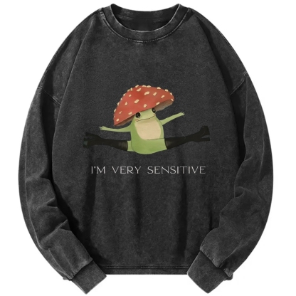 Sensitive Frog Vintage Washed Sweatshirts