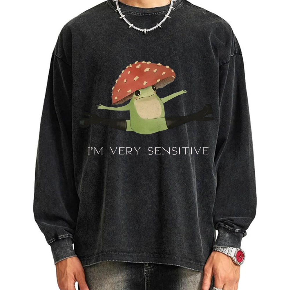 Sensitive Frog Vintage Washed Sweatshirts