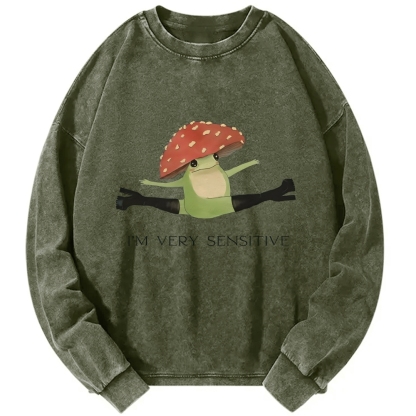 Sensitive Frog Vintage Washed Sweatshirts