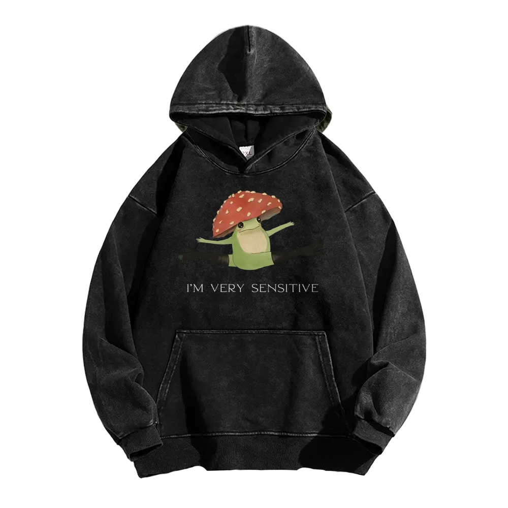 Sensitive Frog Vintage Washed Hoodie