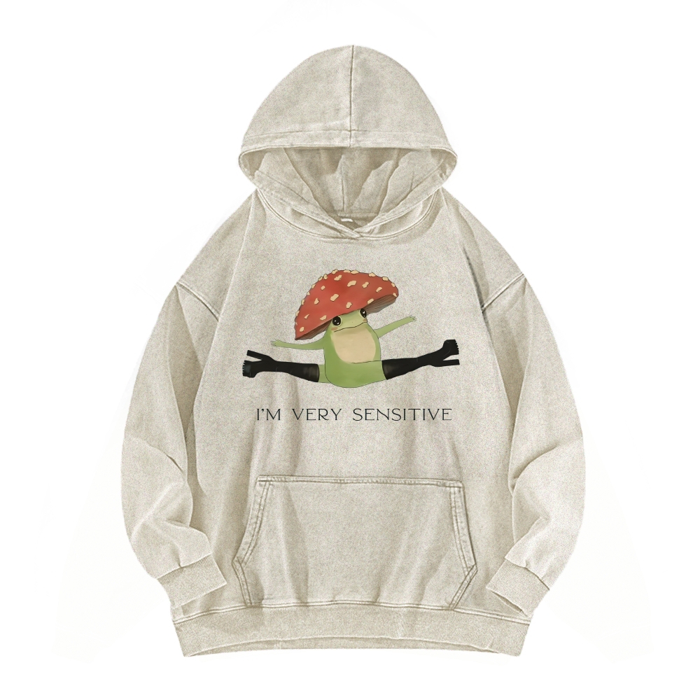 Sensitive Frog Vintage Washed Hoodie