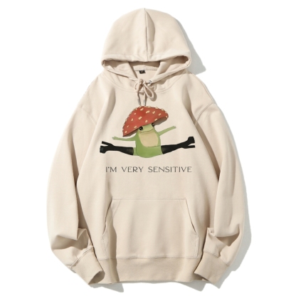 Sensitive Frog Cotton Hoodie